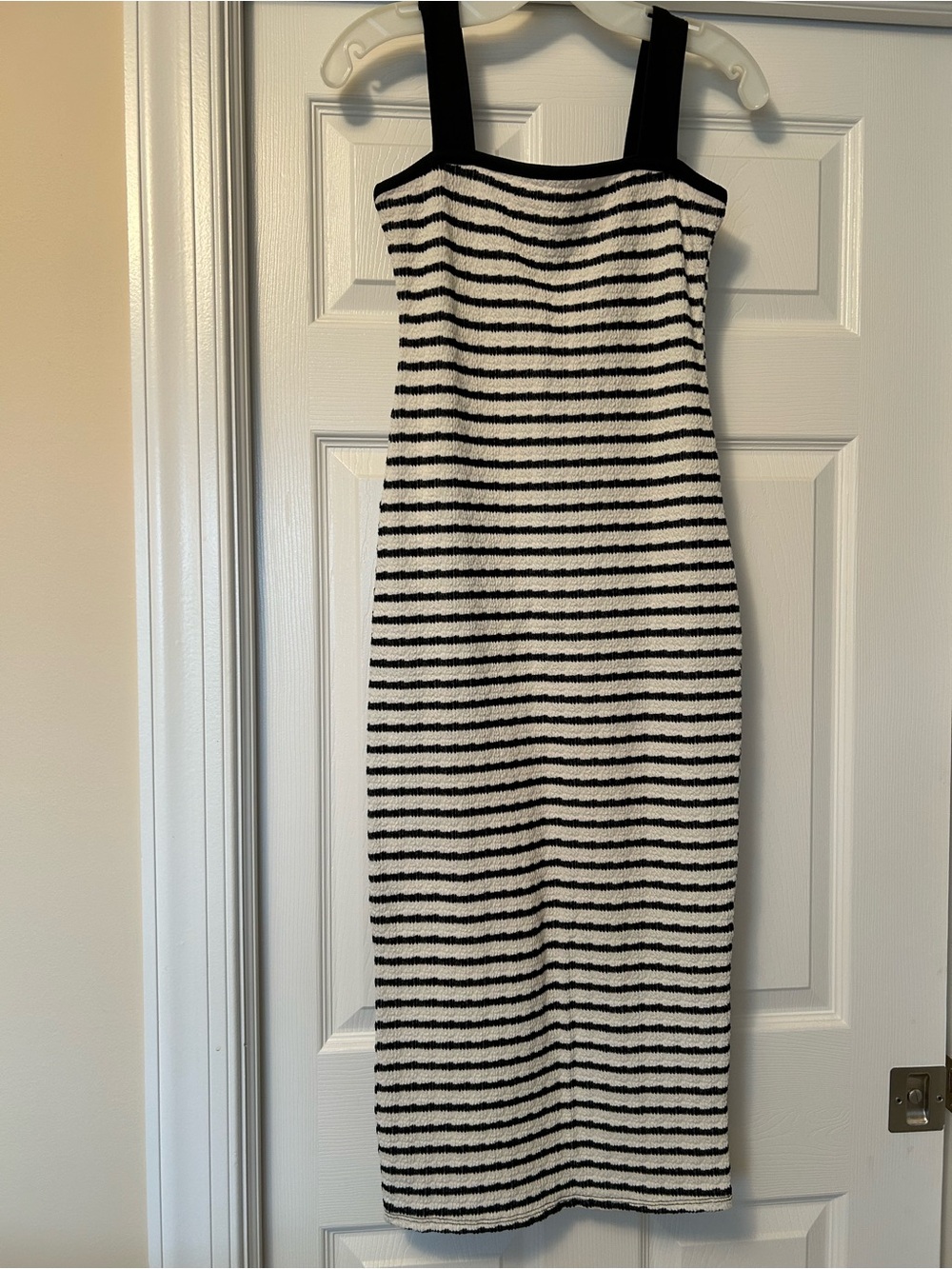 Striped Black and White Tank Maxi Dress